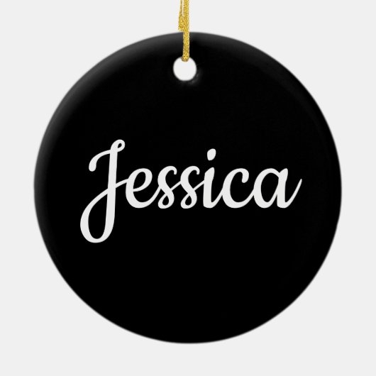 Cooler benutzerdefinierbarer Text Keramik Ornament (Hinten)