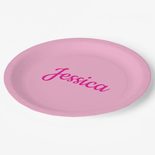 Cooler benutzerdefinierbarer Text Pappteller (Schrägansicht)