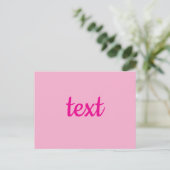 Cooler benutzerdefinierbarer Text Postkarte (Stehend Vorderseite)