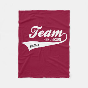 Cooler benutzerdefinierter Familien-Team-Name Retr Fleecedecke