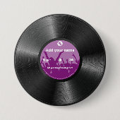 Cooler, benutzerdefinierter Text-Retro-Vintager Vi Button (Vorderseite)