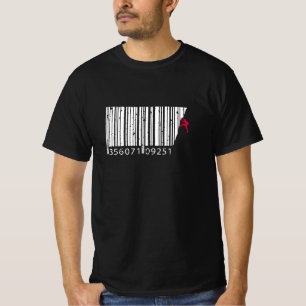 Cooler Bergketten-Barcode T-Shirt