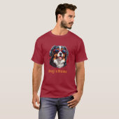 Cooler Berner Hund mit Sonnenbrille T-Shirt (Vorne ganz)