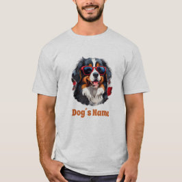 Cooler Berner Hund mit Sonnenbrille T-Shirt