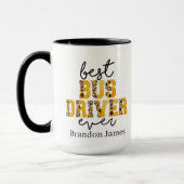 cooler bester Busfahrer je Name hinzufügen Tasse (Links)