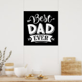 cooler bester Vater aller Zeiten Wortart Poster (Küche)