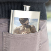 Cooler bester Vater je Foto Flachmann (Beispiel)