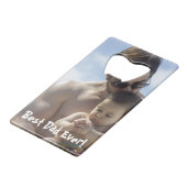 cooler bester Vater je Foto Geldbeutel Flaschenöffner (Vorderseite Schrägansicht)