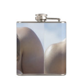 Cooler bester Vater je Foto Vinyl Wrapped Flask Flachmann (Rückseite)