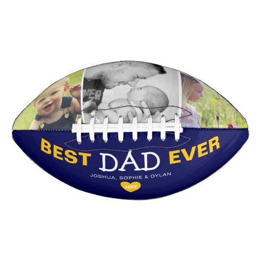 Cooler bester Vater je FotoCollage Football (Vorderseite)