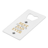 Cooler bester Vater je Vatertag Geldbeutel Flaschenöffner (Rückseite Schrägansicht)