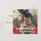 Cooler bester Vater je Weihnachts-Happy Geburtstag (Vorne/Hinten)