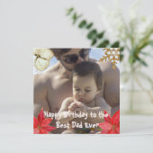 Cooler bester Vater je Weihnachts-Happy Geburtstag (Stehend Vorderseite)