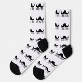 Cooler bester Vater schwarzer Schnurrbart Vatertag Socken (Linkes Detail)