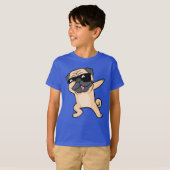 Cooler betupfender Mops-Hund in den Sonnenbrillen T-Shirt (Vorne ganz)