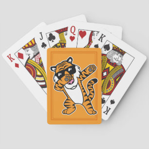 Cooler betupfender Tiger-lustiger große Spielkarten