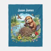 Cooler Bibername Fleecedecke (Vorderseite)