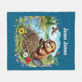 Cooler Bibername Fleecedecke (Vorderseite (Horizontal))