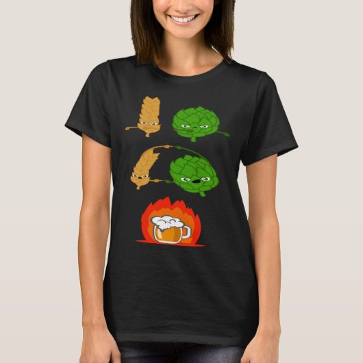 Cooler Bier Hopfen Malzbier Braualkohol T-Shirt (Vorderseite)