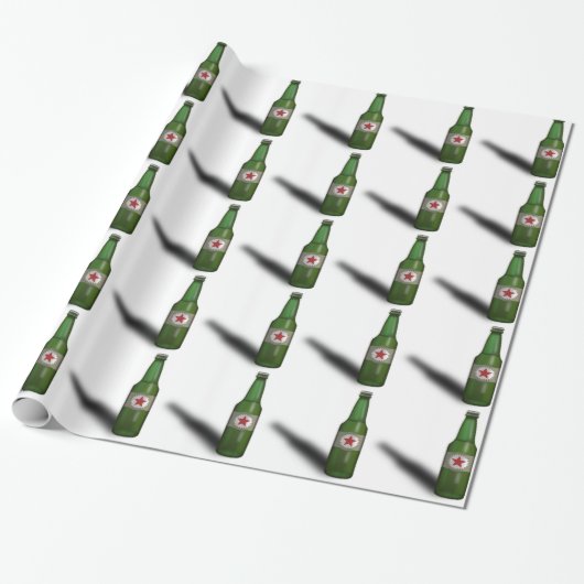 Cooler Bierflasche-Entwurf Geschenkpapier (Ungerollt)
