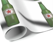 Cooler Bierflasche-Entwurf Geschenkpapier (Rolleneckpunkt)