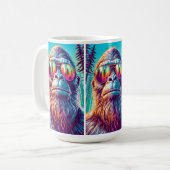 Cooler Bigfoot in Angesagter Sonnenbrille Kaffeetasse (Vorderseite Links)