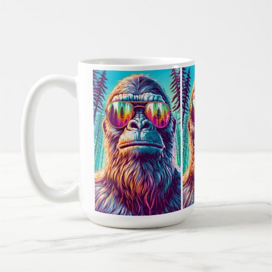 Cooler Bigfoot in Angesagter Sonnenbrille Kaffeetasse (Links)