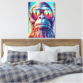 Cooler Bigfoot in Angesagter Sonnenbrille Leinwanddruck (Insitu (Schlafzimmer))