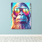 Cooler Bigfoot in Angesagter Sonnenbrille Leinwanddruck (Insitu (Holzboden))