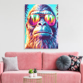 Cooler Bigfoot in Angesagter Sonnenbrille Leinwanddruck (Insitu (Wohnzimmer))