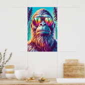 Cooler Bigfoot in Angesagter Sonnenbrille Poster (Küche)