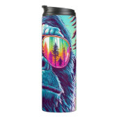 Cooler Bigfoot in Angesagter Sonnenbrille Thermosbecher (Nach rechts gedreht)