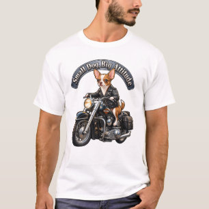 Cooler Biker Chihuahua Hund fährt Motorrad T-Shirt