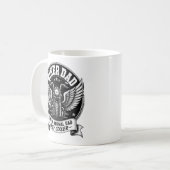 Cooler Biker-Vater Vintage-Motorrad Kaffeetasse (Vorderseite Links)