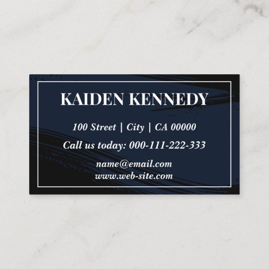 Cooler Black Car Service Detaillierte Fotovorlage Visitenkarte (Rückseite)