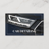 Cooler Black Car Service Detaillierte Fotovorlage Visitenkarte (Vorderseite)