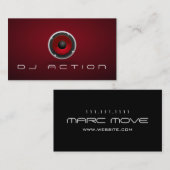 Cooler Black DJ Music Club Unterhaltung Visitenkarte (Vorne/Hinten)