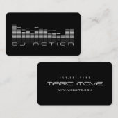 Cooler Black DJ Music Club Unterhaltung Visitenkarte (Vorne/Hinten)