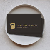 Cooler Black Gold Kettlebell Personal Trainer Visitenkarte