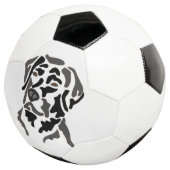 Cooler Black Labrador Retriever Hund Art Soccer Ba Fußball (Dreiviertel)