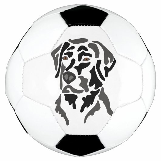 Cooler Black Labrador Retriever Hund Art Soccer Ba Fußball (Vorderseite)