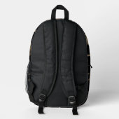 Cooler Black Lizard Monogram Name Rucksack (Rückseite)