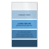 Cooler, blau gestreifter Beruflicher Maler Magnetische Visitenkarte (Vorderseite Vertikal)