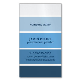 Cooler, blau gestreifter Beruflicher Maler Magnetische Visitenkarte
