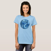 Cooler blauer Drache T-Shirt (Vorne ganz)