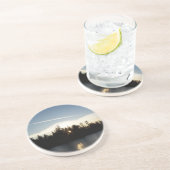 Cooler blauer getränkeuntersetzer (Seite)