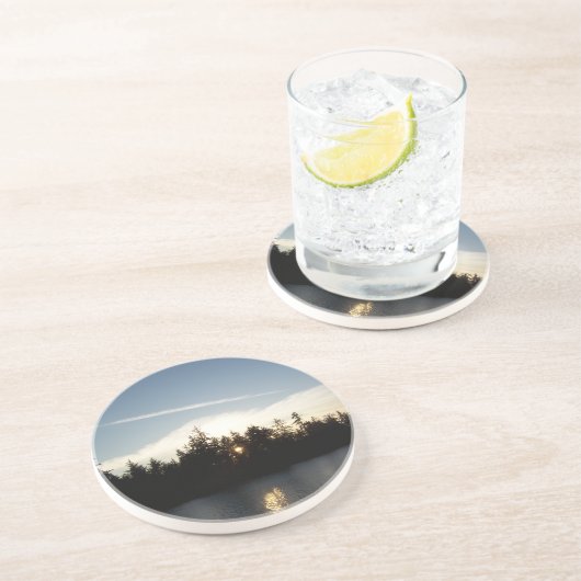 Cooler blauer getränkeuntersetzer (Seite)