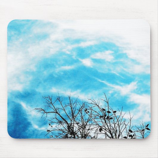 Cooler blauer Himmel Mousepad (Vorne)