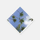 Cooler blauer Himmel und Palmen Serviette (Ecke)