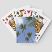 Cooler blauer Himmel und Palmen Spielkarten (Rückseite)